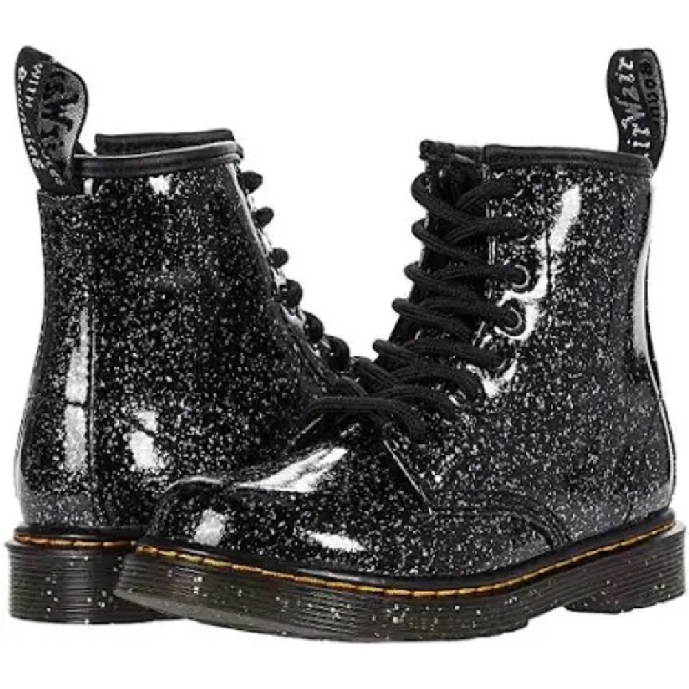 Dr martens 1460 black glitter combat boots
